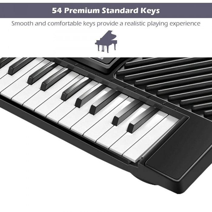 Costway 54 Keys Music Electronic Keyboard Kid Electric Piano Organ Mic & Adapter