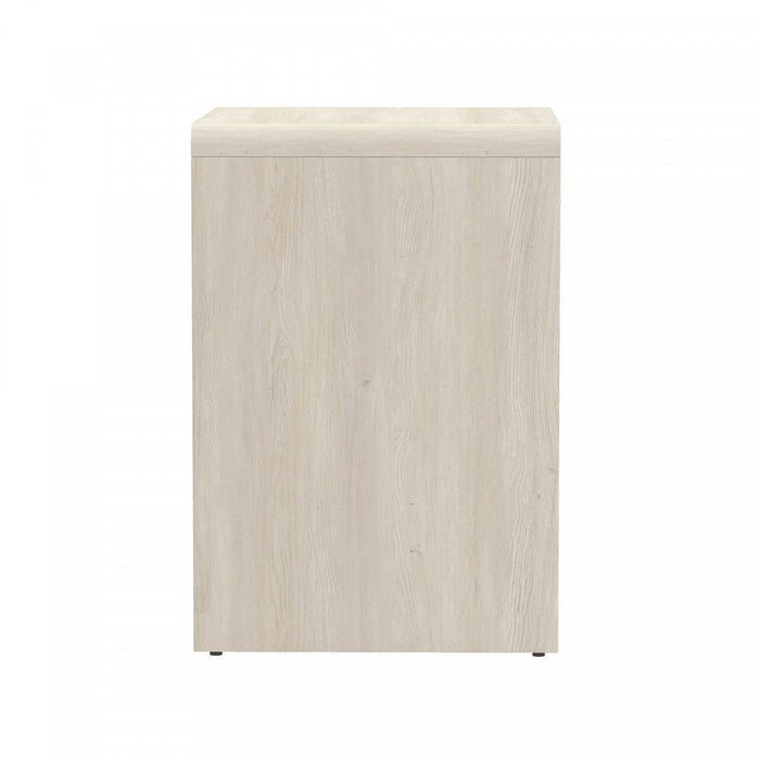 Novara Contemporary 22\" Nightstand in Whitewashed Oak (2-Drawer)
