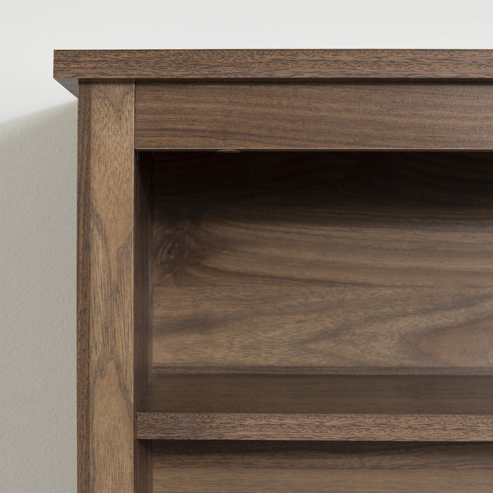 Yodi Mates Bed And Bookcase Headboard Set Natural Walnut - South Shore