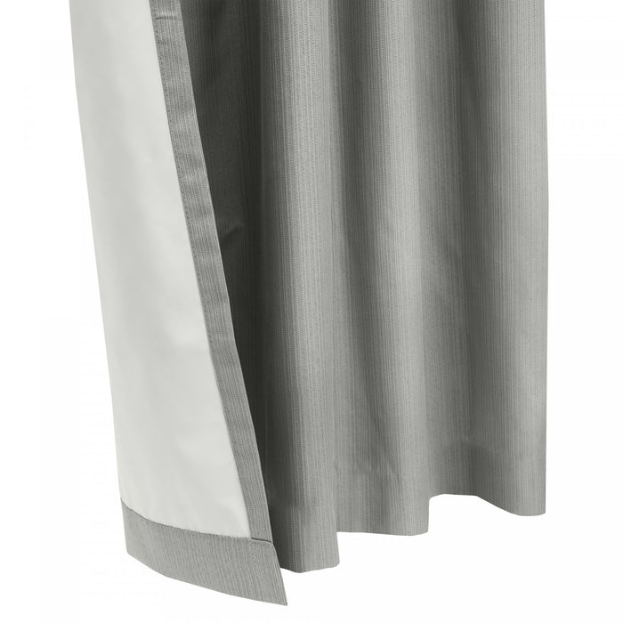 Thermaplus Brooklyn Grey Blackout Dual Header Curtain Panel - 52 x 108