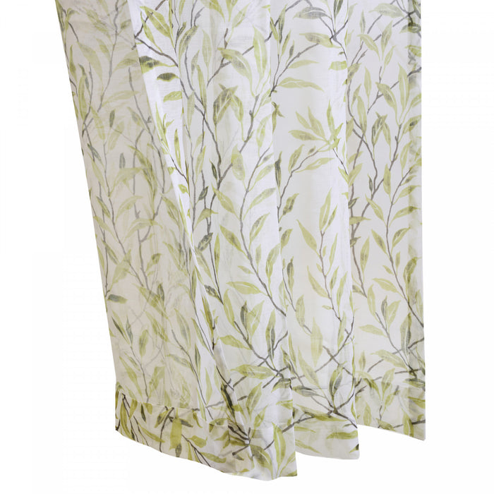 Habitat Verdure Green Light Filtering Dual Header Curtain Panel - 52 x 84