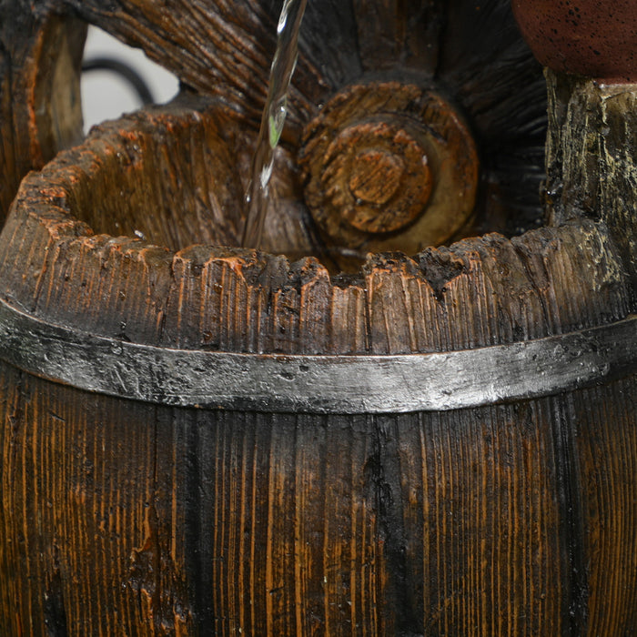 Outsunny Old Fashion Pump Outdoor Waterfall Fountain Garden Water Feature