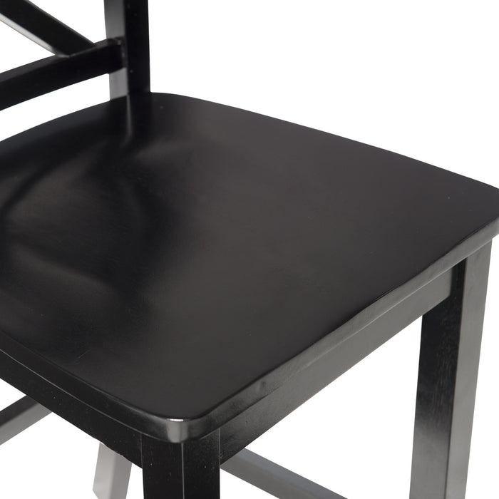 Torino X-Back Counter-Height Stool - Black