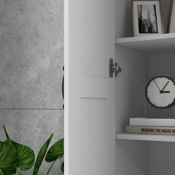 HOMCOM Storage Cabinet with Storage Shelves Pantry Cupboard Cabinet, White