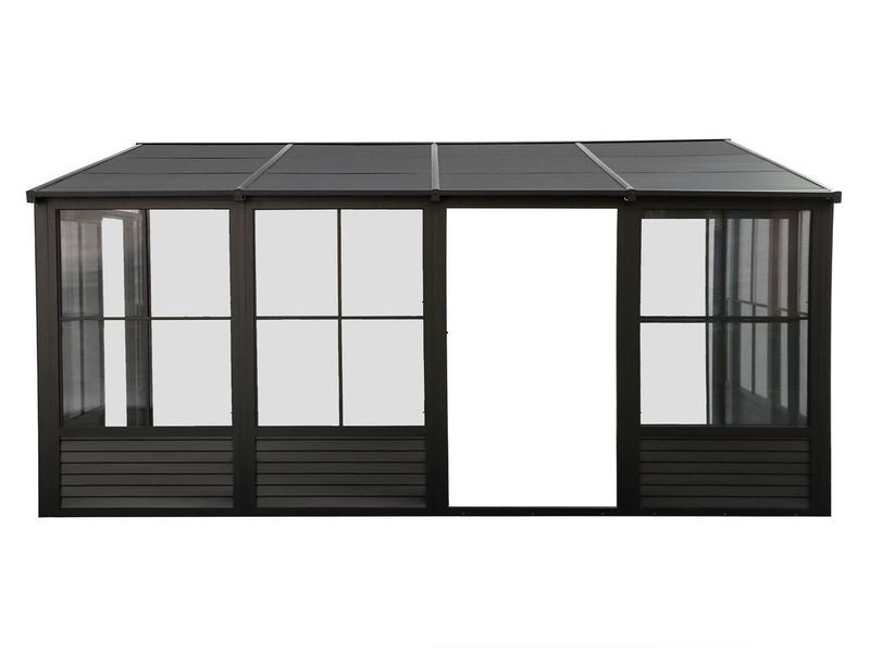 Florence - Wall Mounted Solarium 10x16 Metal Roof In Black