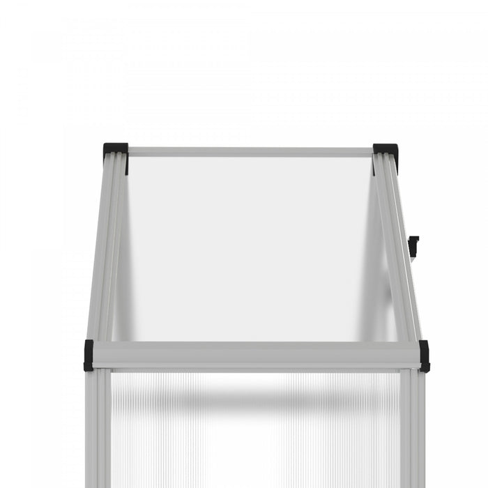 Outsunny 6.3' X 2.3' X 6.1' Outdoor Walk-in Greenhouse With 3-tier Shelves, Garden Polycarbonate Green House Plants Flower Cold Frame With Aluminum Frame