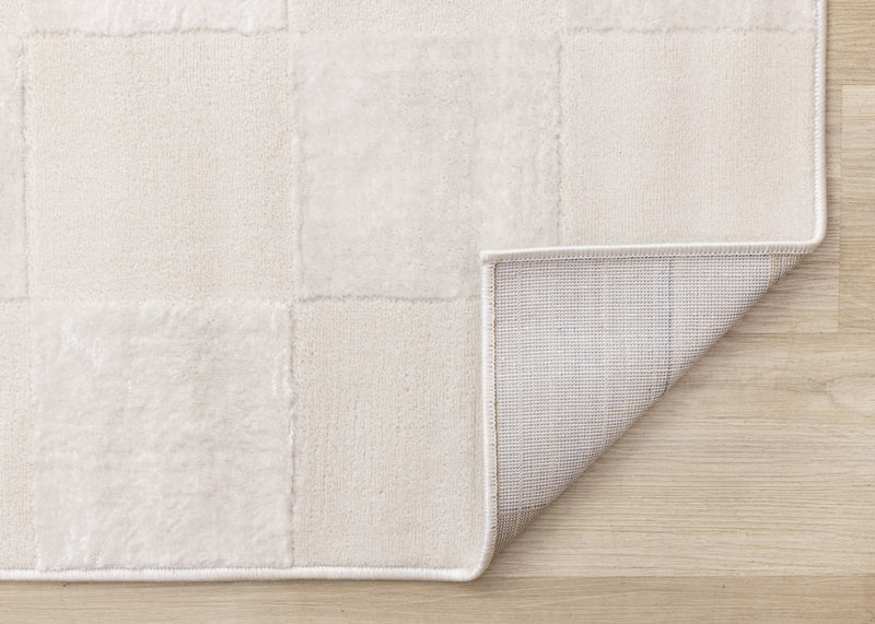 Leonardo White Grey Checkered Area Rug - 7'10\" x 10'6\"