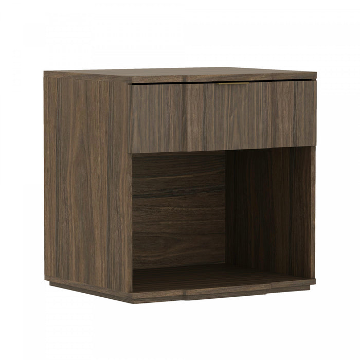 Clive Mid-Century Modern 22\" Nightstand in Walnut (1-Drawer)