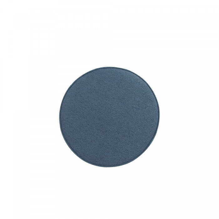 Bailey Mid-Century Modern Upholstered Accent Ottoman in Blue