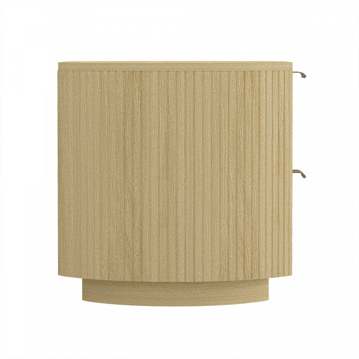 Olivia Modern 27\" Nightstand in Natural Oak (2-Drawer)
