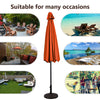 Costway 10 FT Patio Umbrella Patio Market Steel Tilt W/ Crank Outdoor Yard Garden Orange