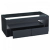 Emily Coffee Table with LED Lights and Open Storage,Black | Emily table basse avec eclairage LED et rangement ouvert, noir