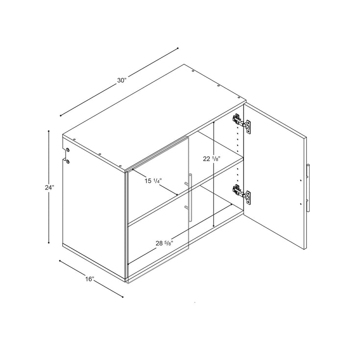 Hangups 30\" Upper Storage Cabinet - Black