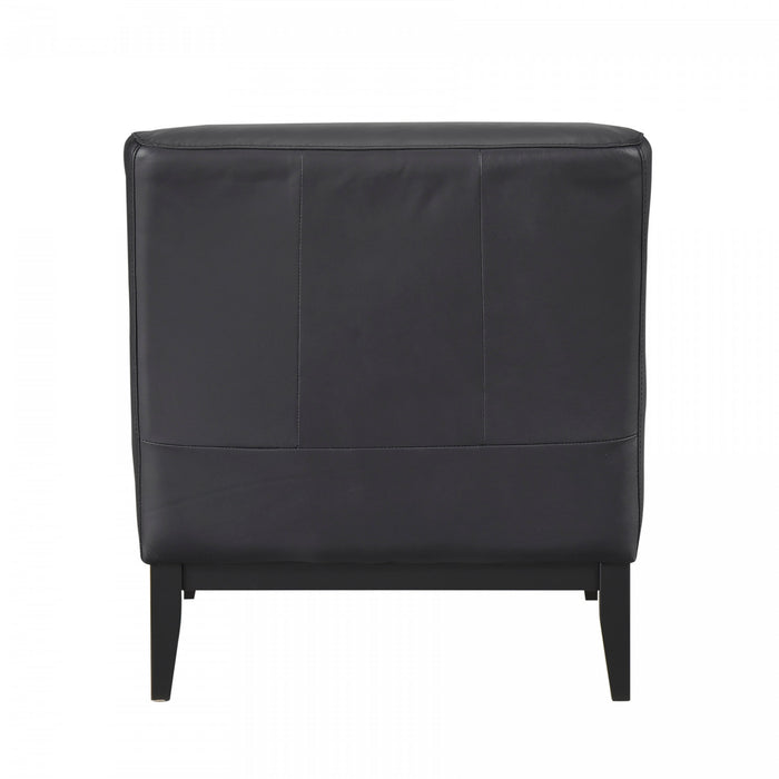 Murdock Accent Chair Black Leather