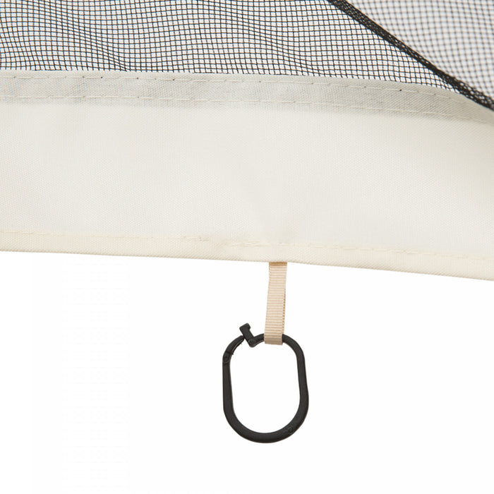 Outsunny Replacement Mosquito Netting For Gazebo 13' X 13' Black Screen Walls For Canopy With Zippers For Parties And Outdoor Activities - Cream White