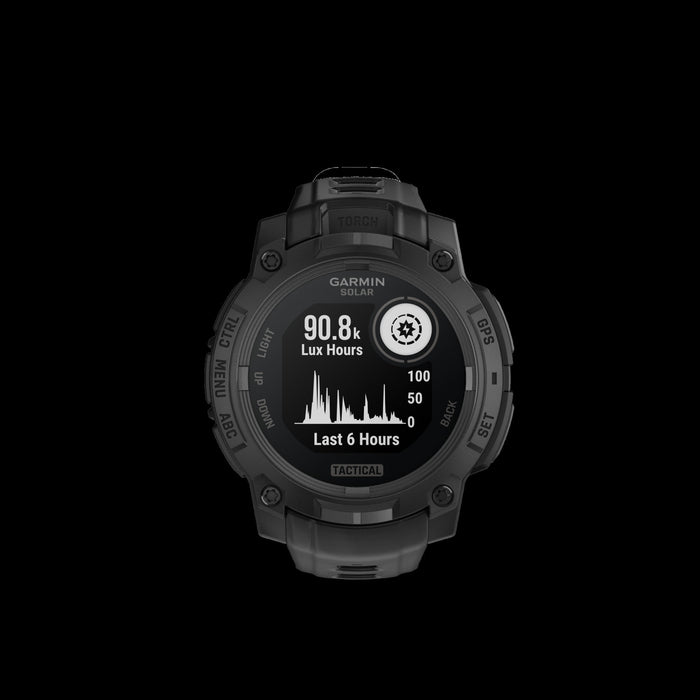 Garmin Instinct 3 45mm - Solar Tactical, Black, Gps, Led Flashlight, Mil-std-810, 40d Battery