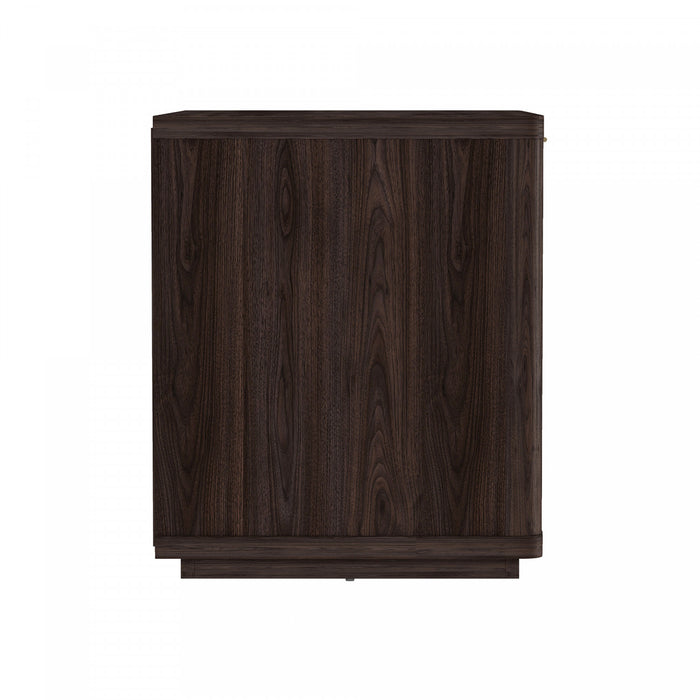 Evelyn Modern 32\" Nightstand in Brown (1-Drawer) - Set of 2