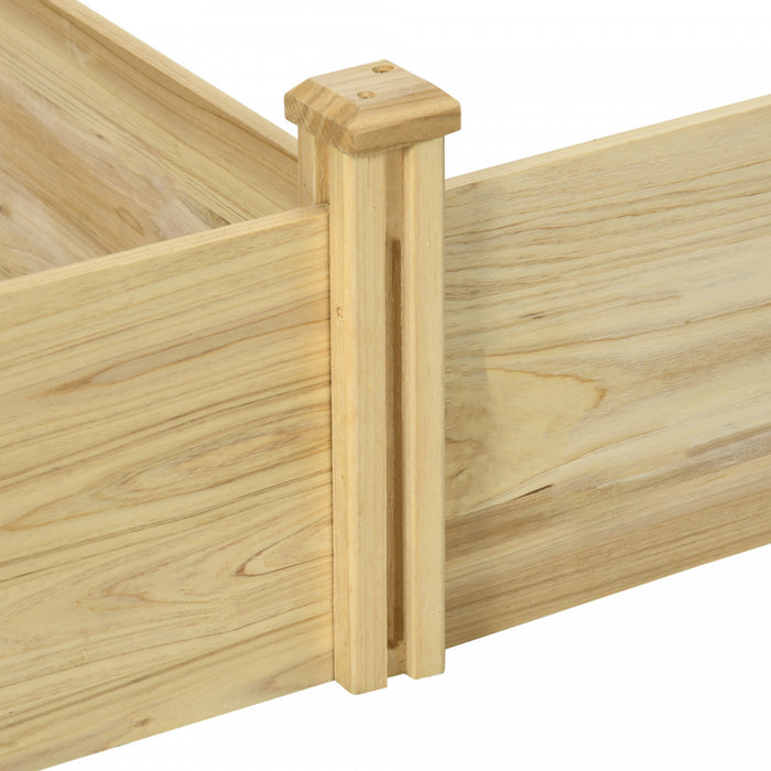 Outsunny Diy Five-box Raised Garden Bed, Wooden Planters For Outdoor Plants, Vegetables, Flowers, Herbs, Easy Assembly