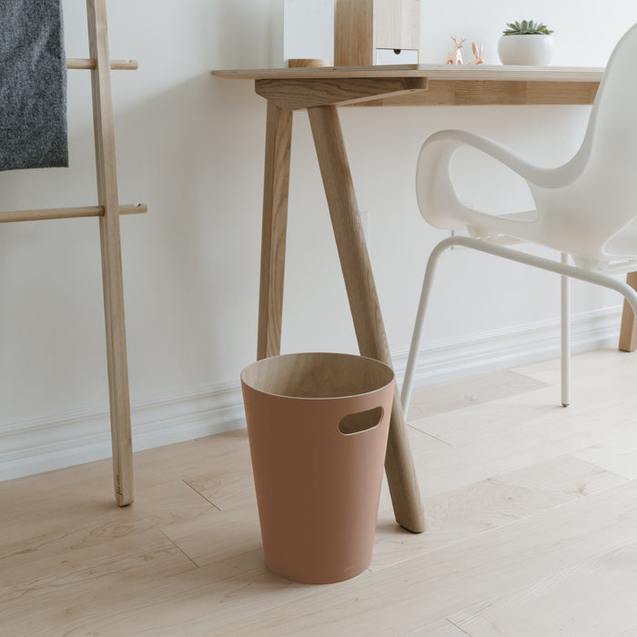 Umbra Woodrow Garbage Bin Trash Can - Sierra