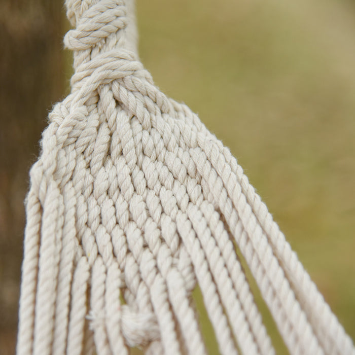 Outsunny 114\" Outdoor Hammock, Extra Large Brazilian Style Hammock Cotton, Portable Hanging Camping Bed For Patio Backyard Lounging W/ Carrying Bag, Rainbow Stripe, Multi-colour