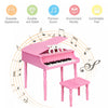 Costway 30-Key Classic Piano Wood w/ Bench & Music Rack Black