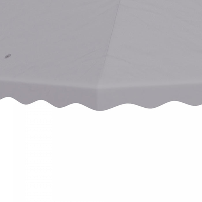 Outsunny 10' X 10' Gazebo Replacement Canopy Cover, 2-tier Gazebo Roof Replacement (top Only), Light Grey