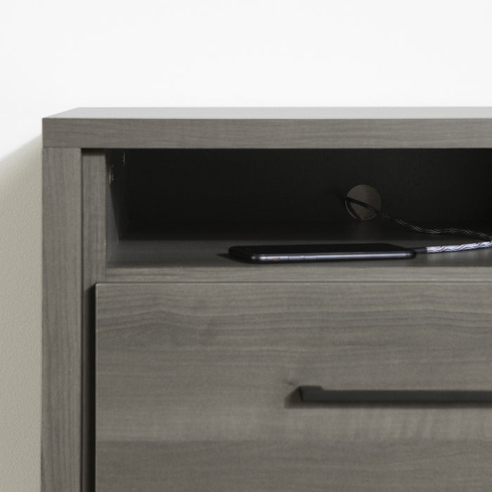 Gravity 2-drawer Nightstand - Gray Maple 