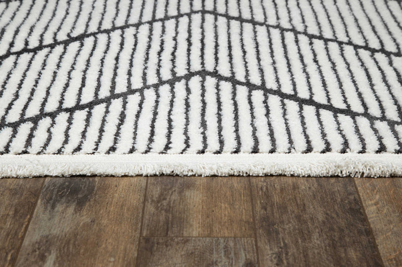 Sloane Contemporary 2'3\" x 7'6\" Runner Rug in Ivory Indoor Area Rug