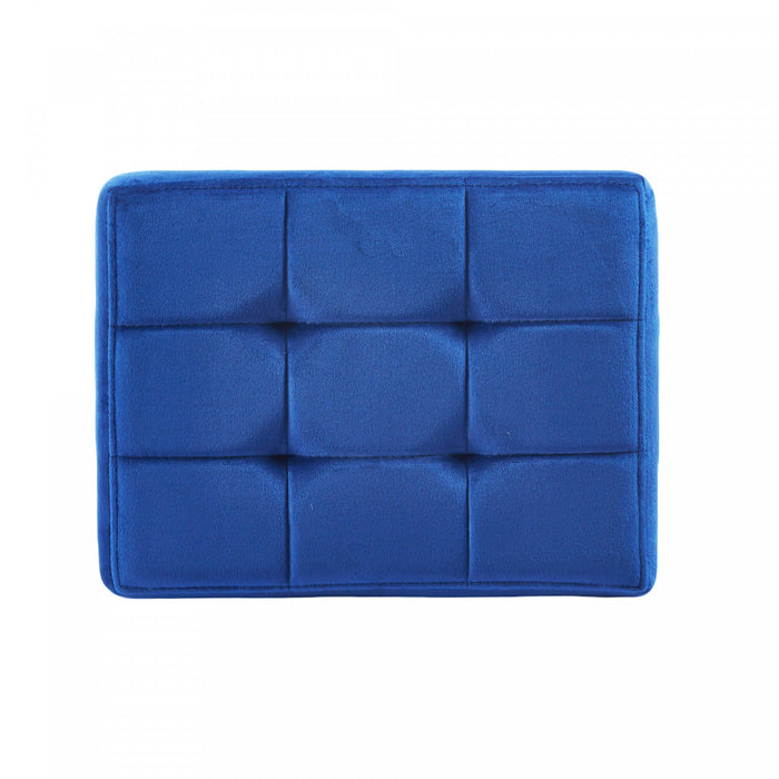 Owen Multi-Purpose Seating Accent Stool with Metal Legs,Blue Accent Chair