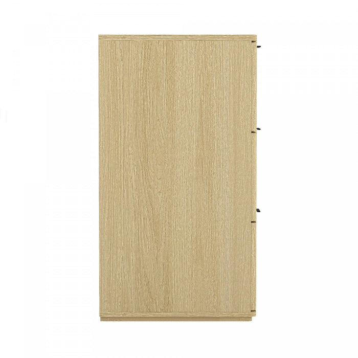 Clive Mid-Century Modern 72\" Dresser in Natural Oak (6-Drawer)