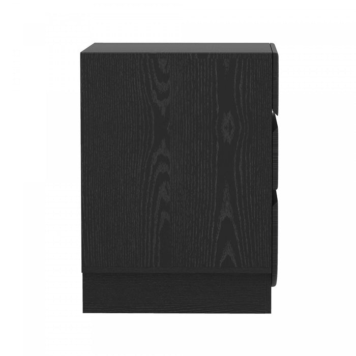Ardea Contemporary 20\" Nightstand in Black (3-Drawer)