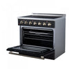 Forno Galiano 36 Inch Freestanding Electric range, 5 radiant burners, 5.36 cu.ft., Black - FFSEL6083-36BLK Electric Range | Cuisiniere electrique Galiano de 36 po, 5 foyers radiants, 5,36 pi³, noir – FFSEL6083-36BLK
