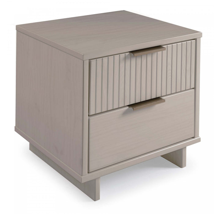 Granville Modern 18\" Nightstand in Light Gray (2-Drawer) - Set of 2