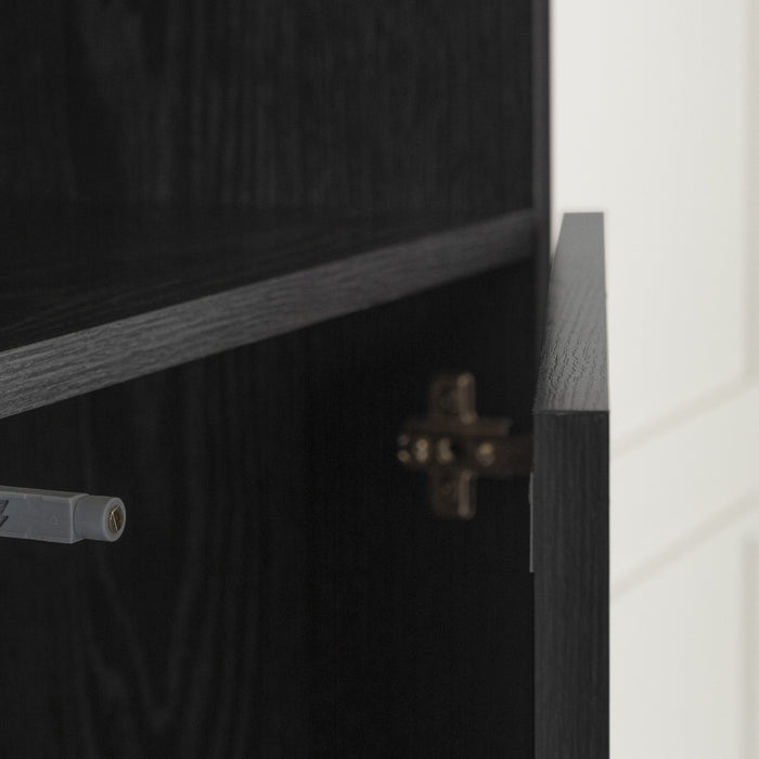 Liora 5-shelf Narrow Bookcase - Black Oak 