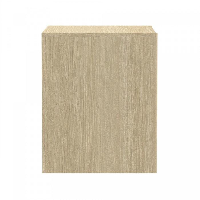 Linda Modern 24\" Nightstand in Natural Oak (2-Drawer) - Set of 2