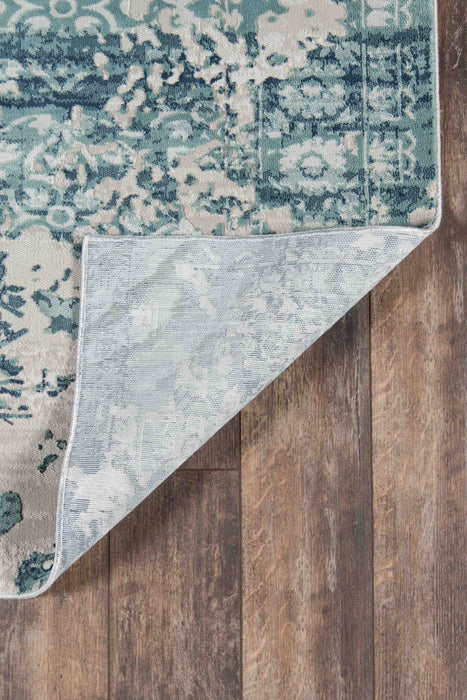 Delphine Traditional 9'3\" x 12'6\" Area Rug in Blue Indoor Area Rug