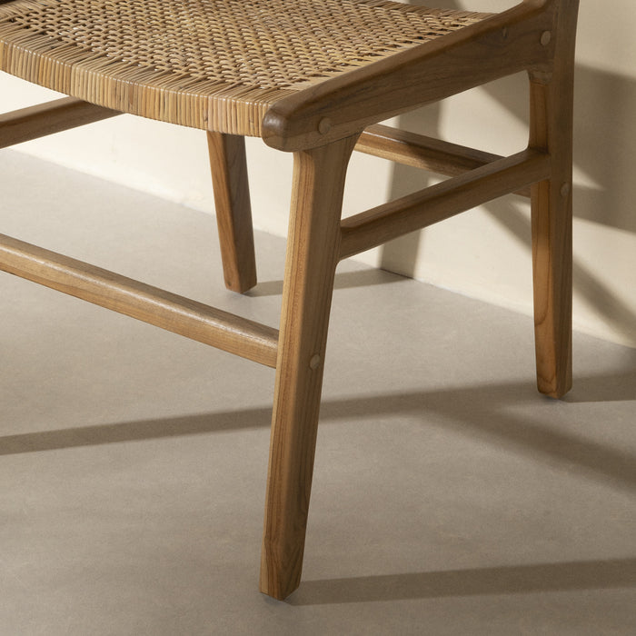 Agave Rattan & Teak Dining Chair Set of 2 - Rattan & Natural