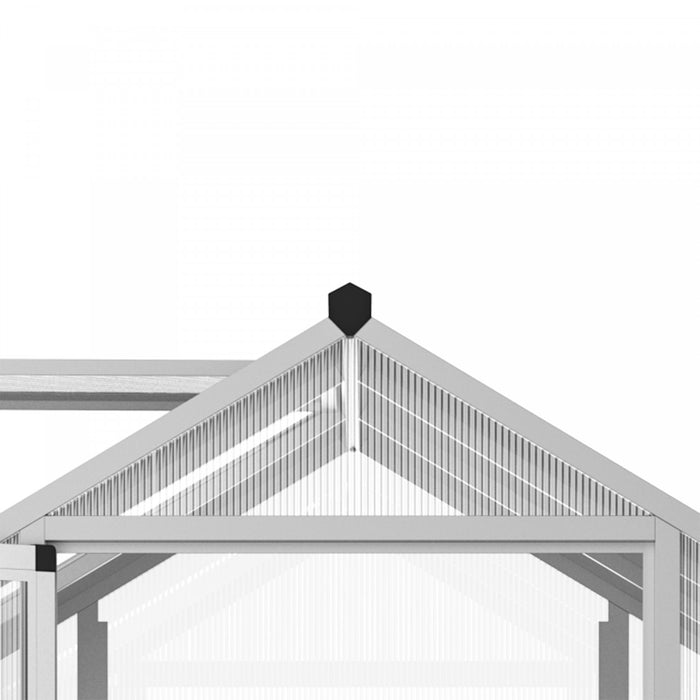 Outsunny 10' X 6' X 6.4' Walk-in Garden Greenhouse Polycarbonate Panels Plants Flower Growth Shed Cold Frame Outdoor Portable Warm House Aluminum Frame