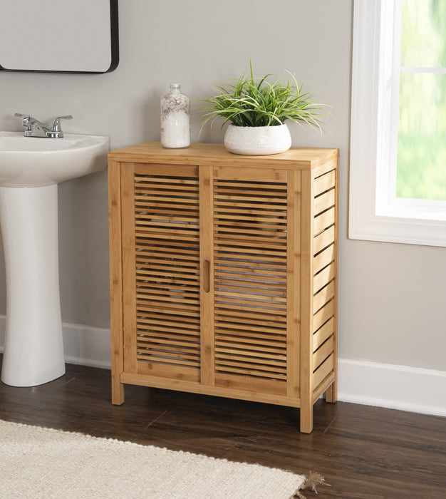 Bracken Bamboo 2-Door Floor Accent Cabinet - Natural