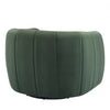 Vela Modern Velvet Swivel Club Chair with Tub Design, Black, Olive Green | Vela Fauteuil Club Moderne en Velours Pivotant a Coque, Noir, Vert Olive