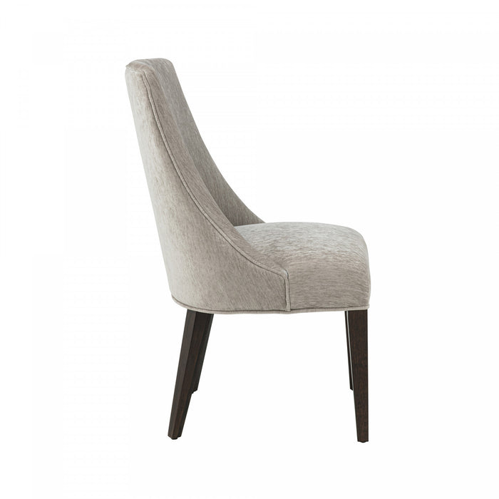 Beever Modern Wood Chenille Dining Chair in Taupe - Set of 2