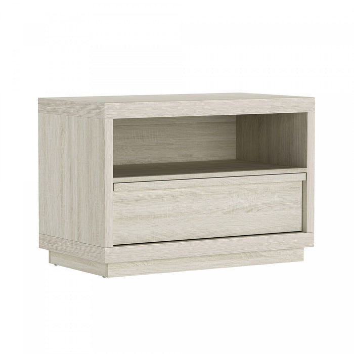 Navis Contemporary 32\" Nightstand in Whitewashed Oak (1-Drawer)