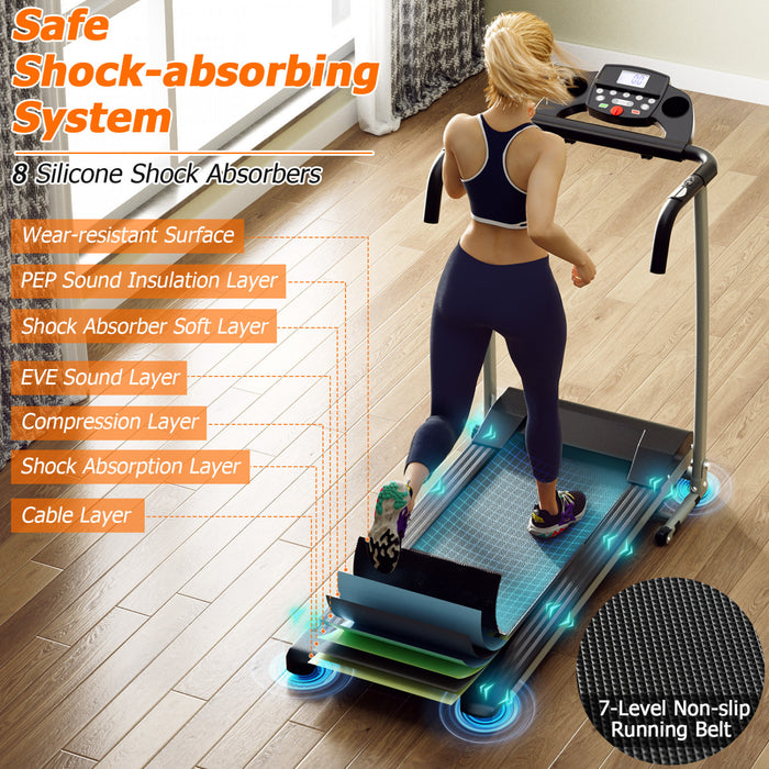 Costway Portable 800w Electric Treadmill Motorized Power Running Fitness Machine