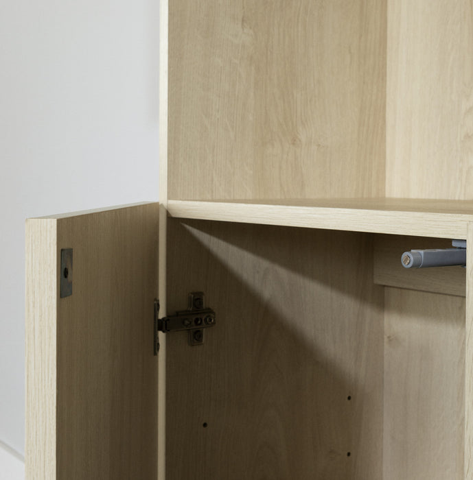 Liora Set Of Bookcase And 2 Narrow 5-shelf Bookcases - Bleached Oak 