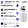 BrightDIAMOND 1HP Quietest Waste Disposer, LED Cabinet Light, Corded & Air Switch, MoonStone - WDD100TA2MS Food Disposer | BrightDIAMOND 1HP Broyeur ultra-silencieux, DEL sous armoire, cordon/interrupteur, Blanc- WDD100TA1BO