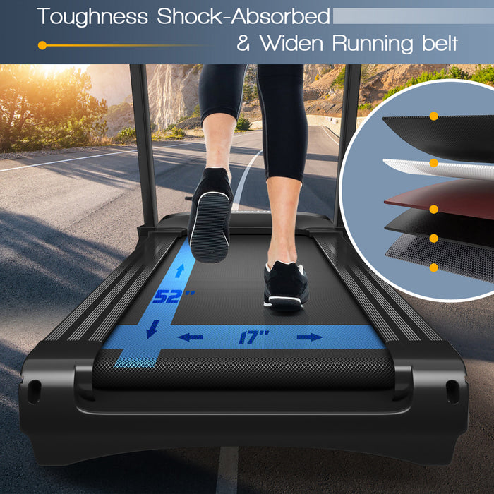 Costway 3.75hp Electric Folding Treadmill W/auto Incline 12 Program App Control