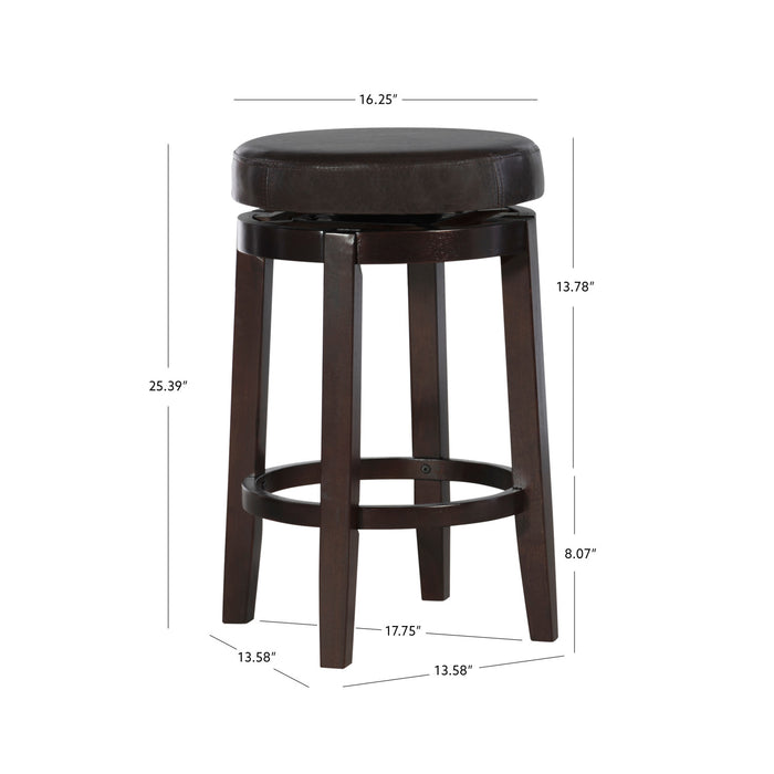 Maya Faux Leather Counter-Height Stool - Brown