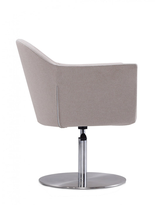 Voyager Modern Woven Blend Swivel Lounge Chair in Barley - Set of 2