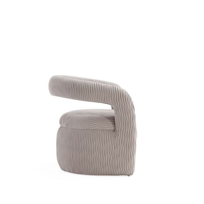Corvette Mid-Century Modern Velvet Lounge Chair in Dove - Set of 2
