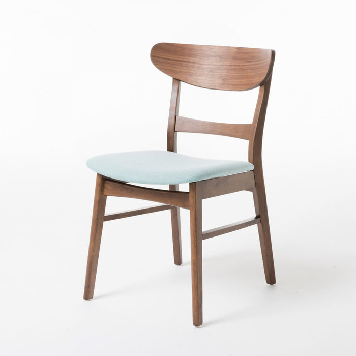 Katte 2 Piece Dining Chair Set With Cushioned Seat And Solid Rubberwood Frame,mint